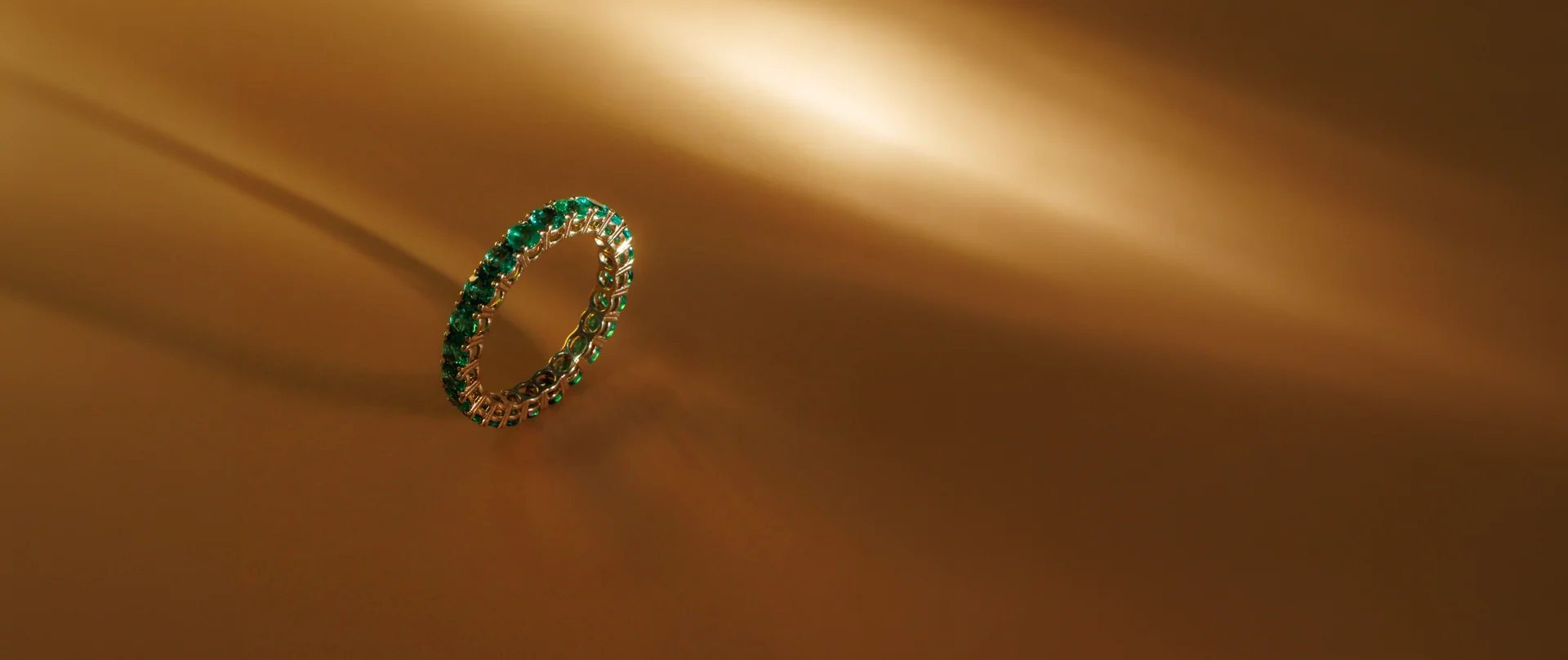 Emerald band in a beam of light