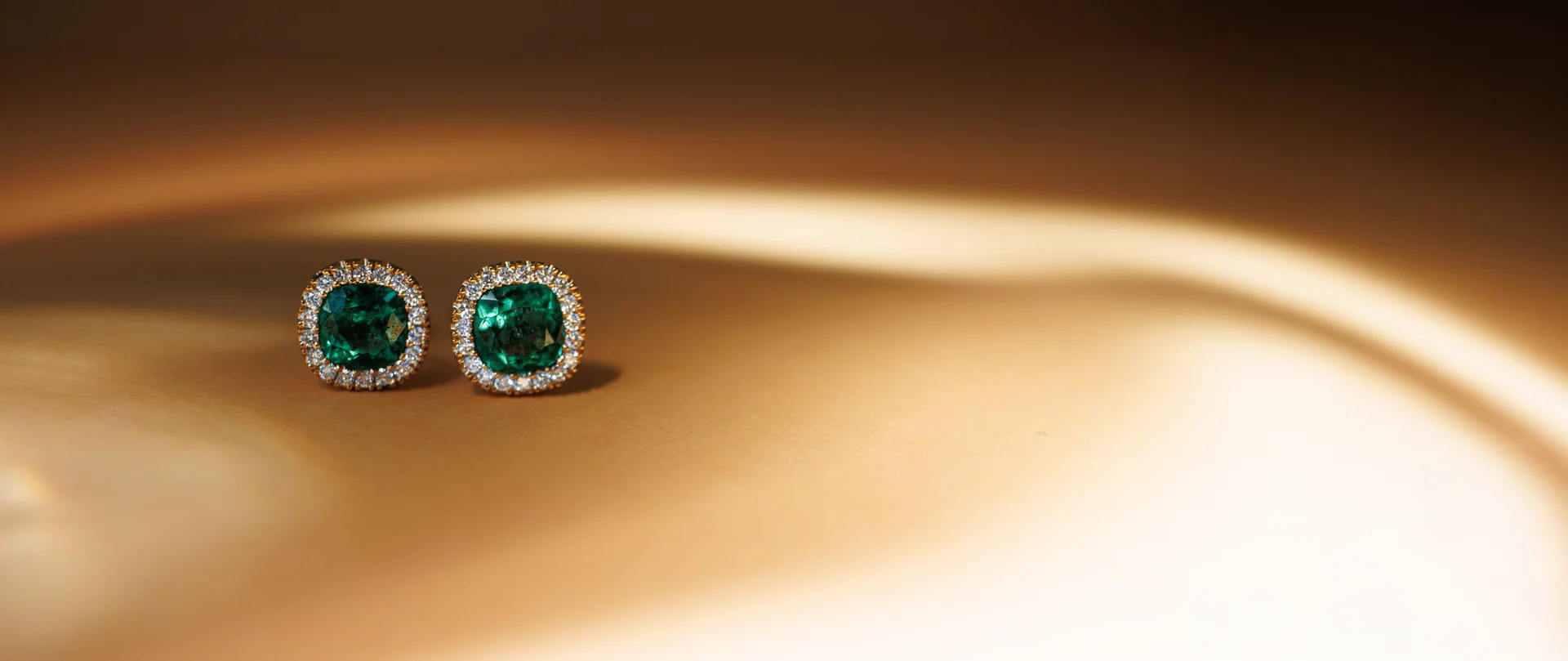 Pair of emerald earrings